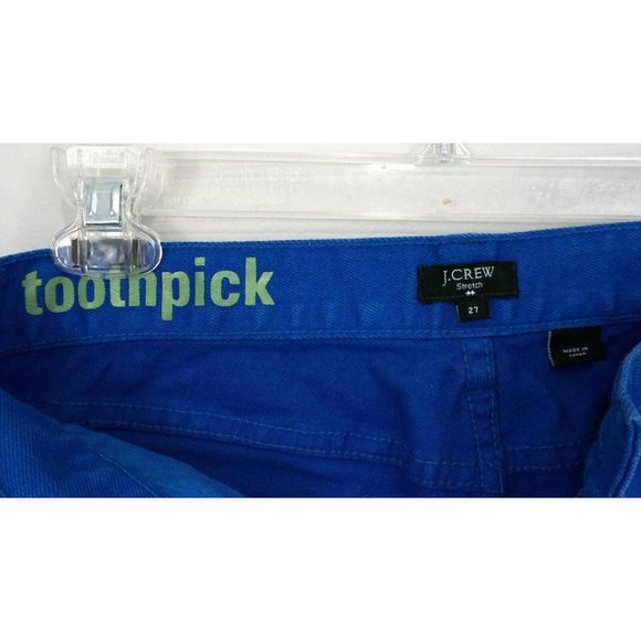 J. CREW Toothpick Stretch Blue Skinny Jeans Pants - Picture 5 of 6